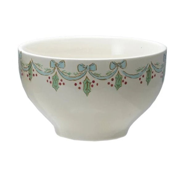 Stoneware Bowl with Bows, 4 Styles by Creative Co Op at Confetti Gift and Party Tuscaloosa Alabama