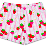 Strawberry Stripes Plush Shorts by Iscream at Confetti Gift and Party Tuscaloosa Alabama