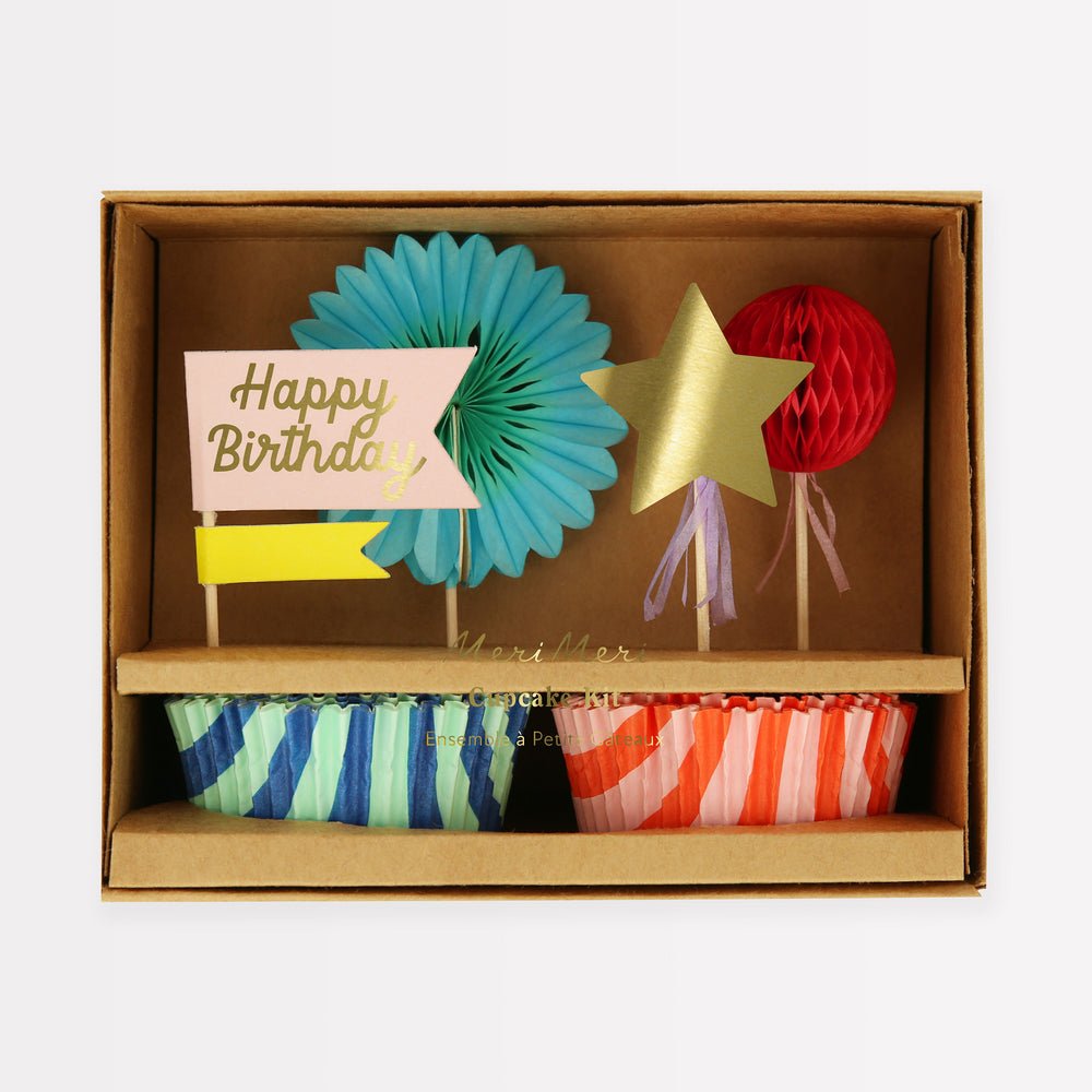 Stripe Party Cupcake Kit by Meri Meri at Confetti Gift and Party Tuscaloosa Alabama
