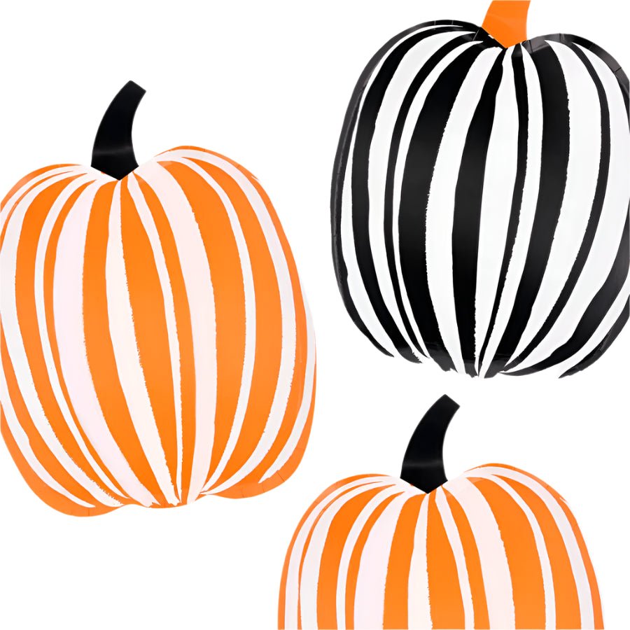 Stripe Pumpkin Plates by Meri Meri at Confetti Gift and Party Tuscaloosa Alabama