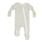 Stripe Sage 2 Way Zipper Footie by Angel Dear at Confetti Gift and Party Tuscaloosa Alabama