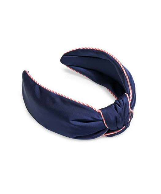 STRIPE TRIM KNOTTED HEADBAND - Navy by Shiraleah at Confetti Gift and Party Tuscaloosa Alabama