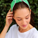 STRIPES KNOTTED HEADBAND - Green by Shiraleah at Confetti Gift and Party Tuscaloosa Alabama