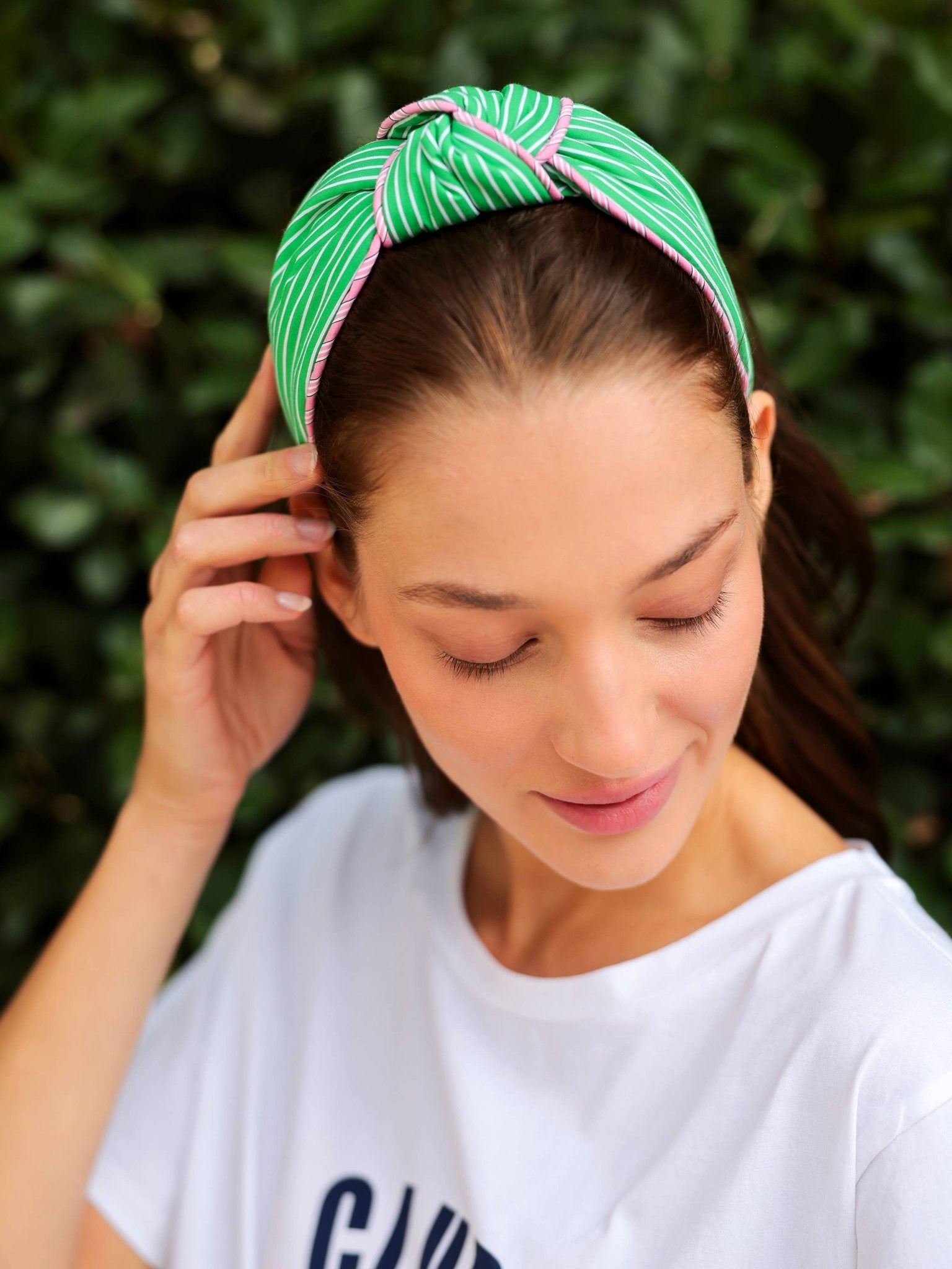 STRIPES KNOTTED HEADBAND - Green by Shiraleah at Confetti Gift and Party Tuscaloosa Alabama