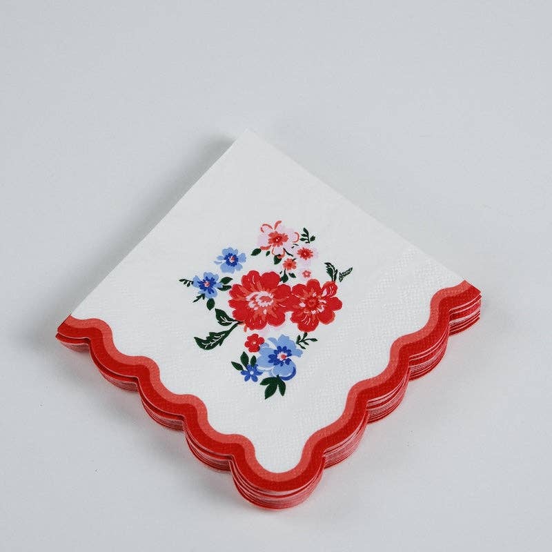 Summer Floral Cocktail Napkins by Gatherings by Curated Paperie at Confetti Gift and Party Tuscaloosa Alabama