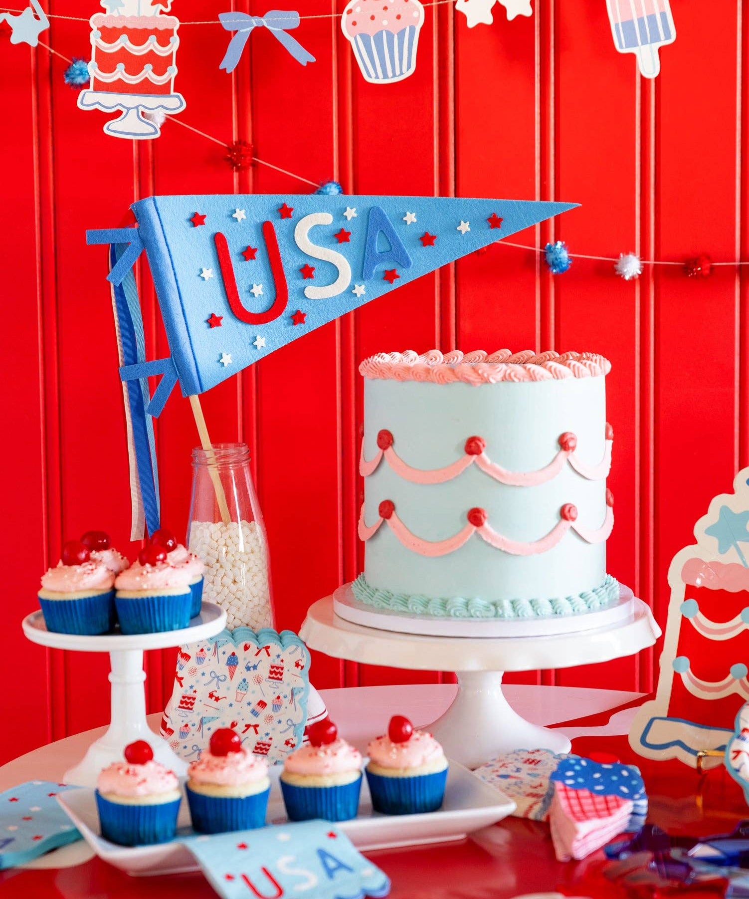 Summertime Pattern Cocktail Napkin by My Mind’s Eye at Confetti Gift and Party Tuscaloosa Alabama