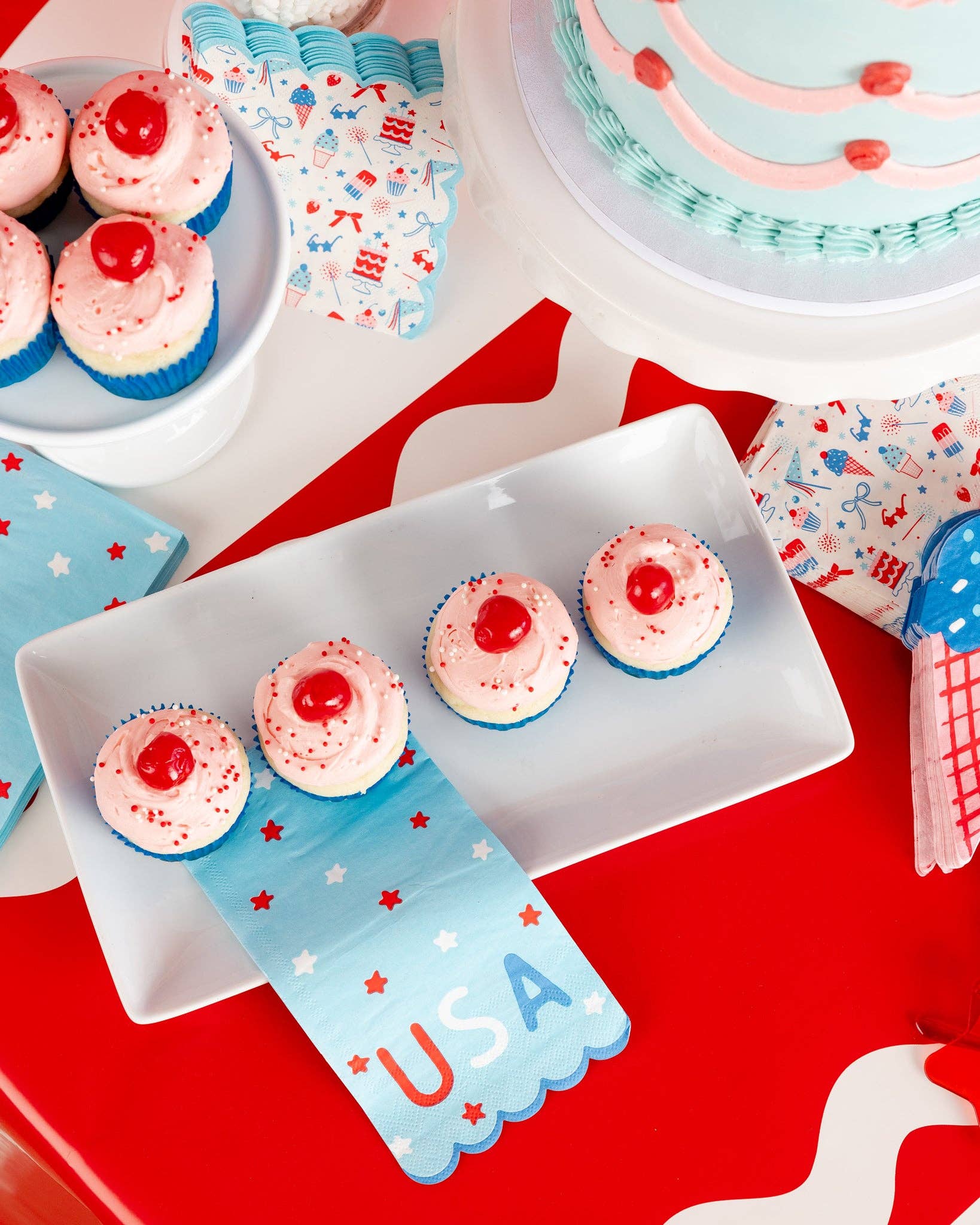 Summertime Pattern Cocktail Napkin by My Mind’s Eye at Confetti Gift and Party Tuscaloosa Alabama