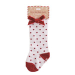 Tall Christmas Bow Socks – Holiday Baby Knee Highs by Mud Pie at Confetti Gift and Party Tuscaloosa Alabama