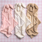 Tan Cuddle Bunny Plush Blanket by Mud Pie at Confetti Gift and Party Tuscaloosa Alabama