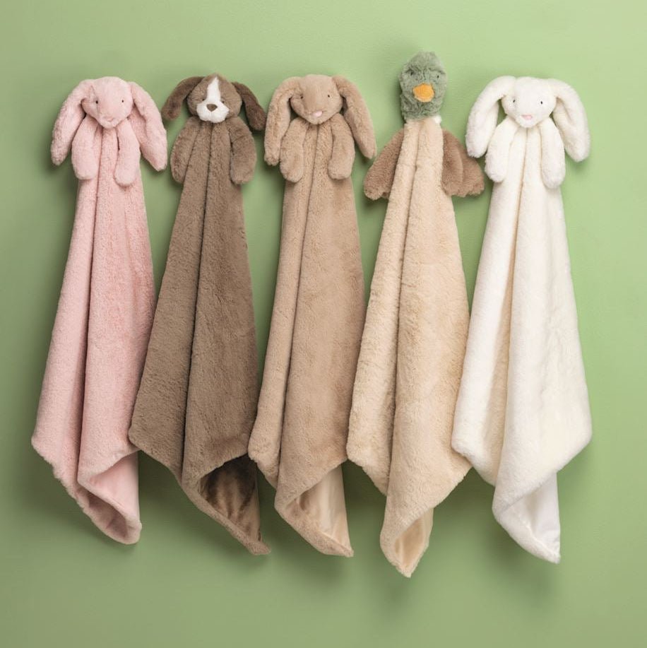 Tan Cuddle Bunny Plush Blanket by Mud Pie at Confetti Gift and Party Tuscaloosa Alabama