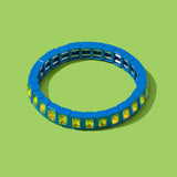 Blue and yellow bracelet 