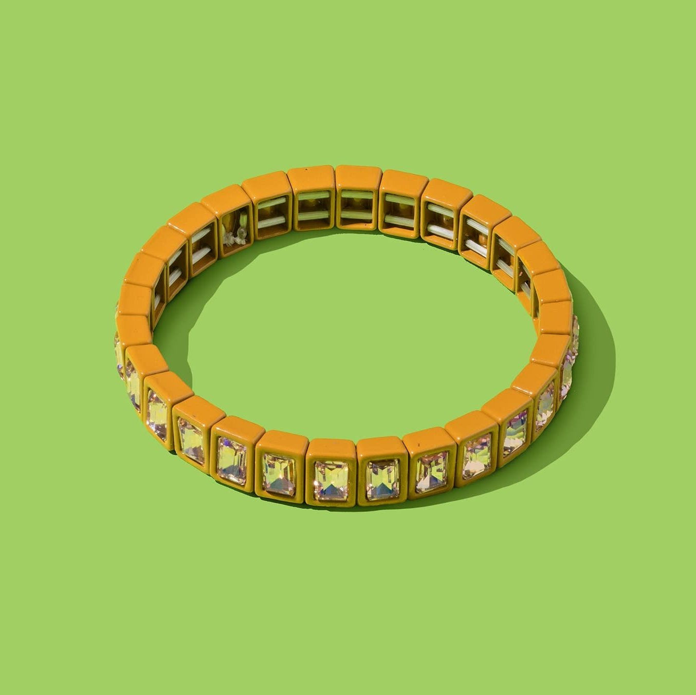 Bracelet with small square charms