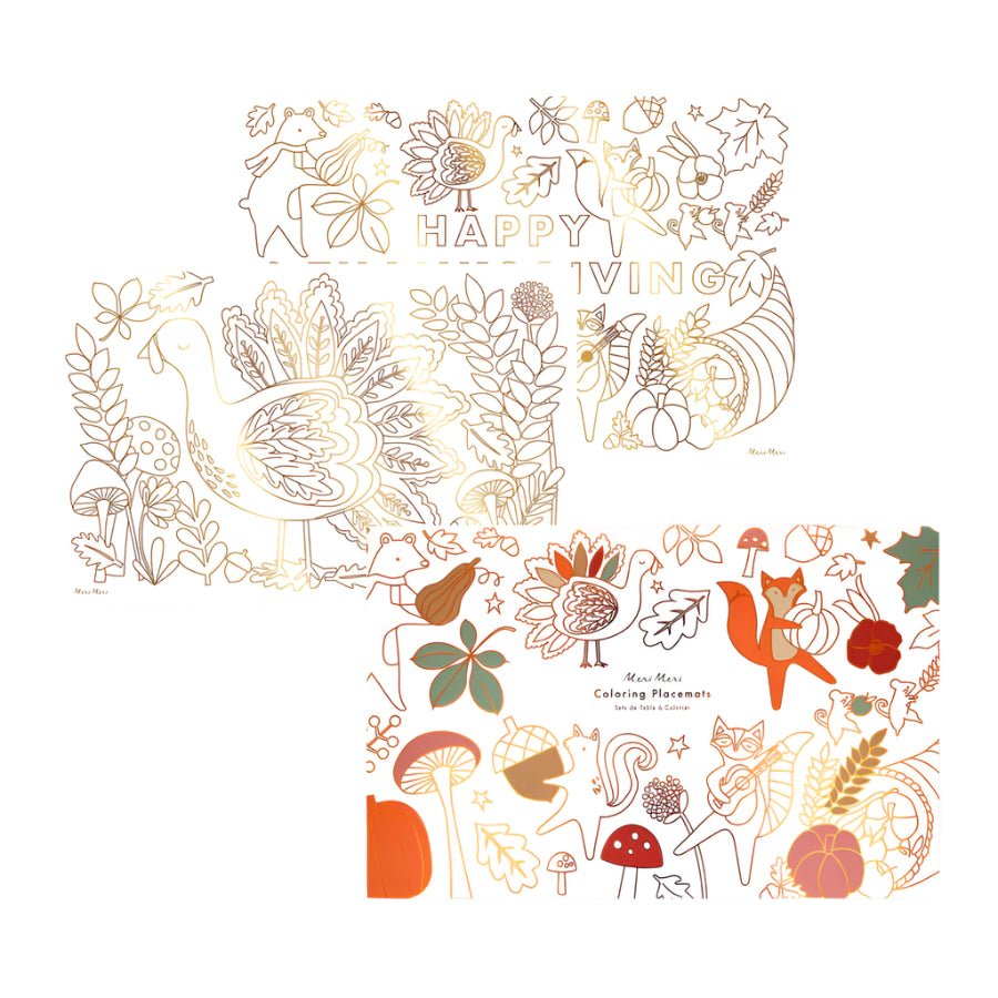 Thanksgiving Coloring Placemats by Meri Meri at Confetti Gift and Party Tuscaloosa Alabama