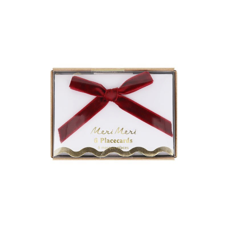 Thanksgiving Velvet Bow Placecards by Meri Meri at Confetti Gift and Party