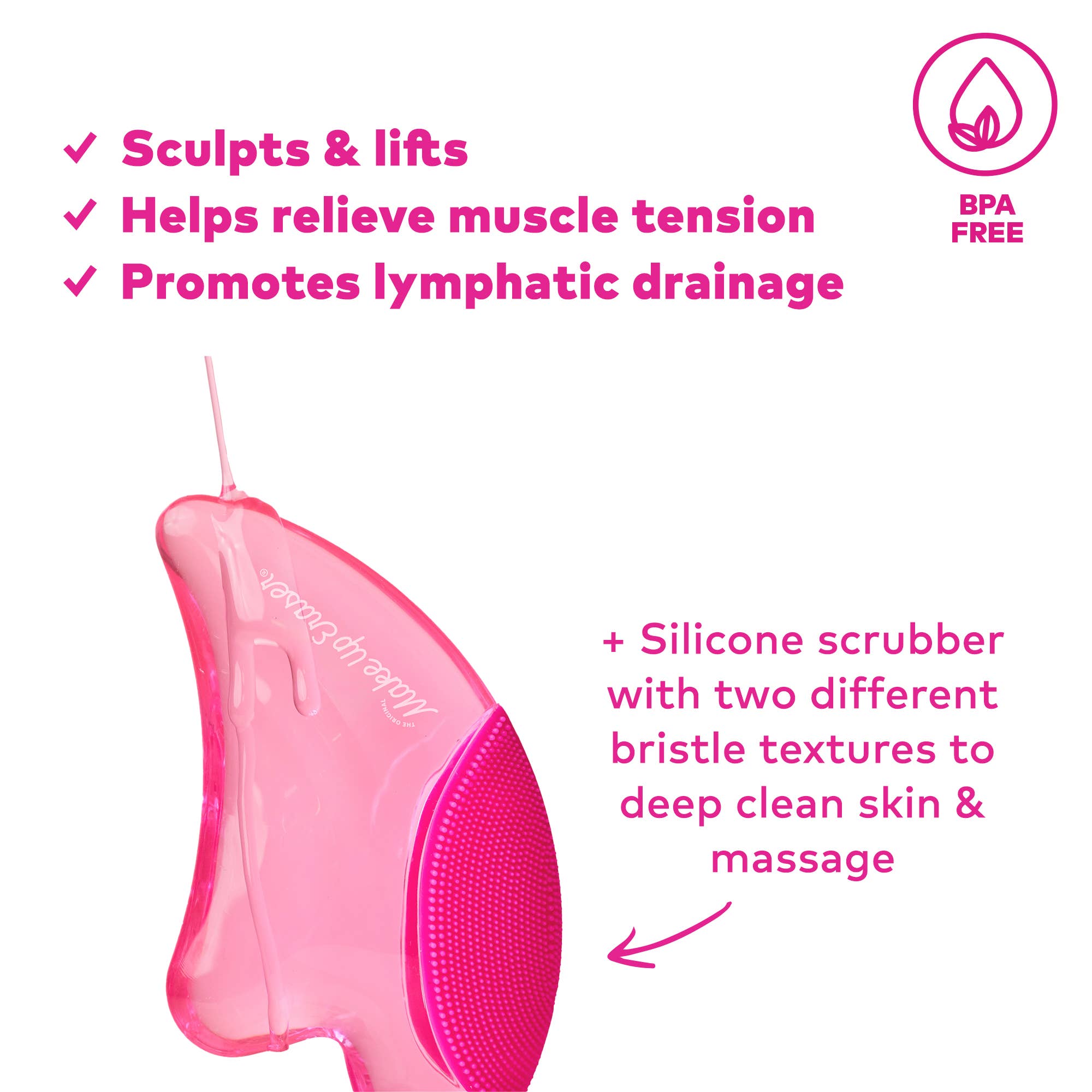 The Original MakeUp Eraser - PUFF Eraser: 2n1 Gua Sha & Facial Scrubber by The Original MakeUp Eraser at Confetti Gift and Party Tuscaloosa Alabama