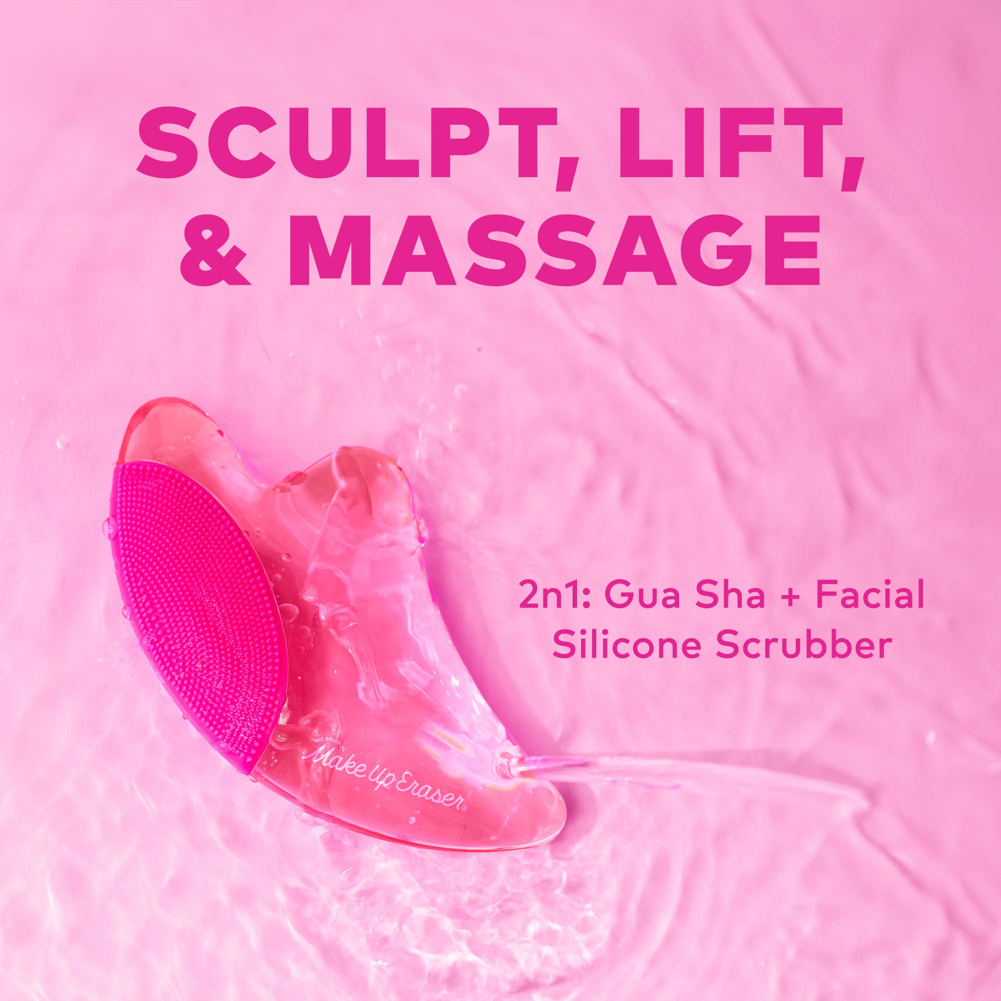 The Original MakeUp Eraser - PUFF Eraser: 2n1 Gua Sha & Facial Scrubber by The Original MakeUp Eraser at Confetti Gift and Party Tuscaloosa Alabama