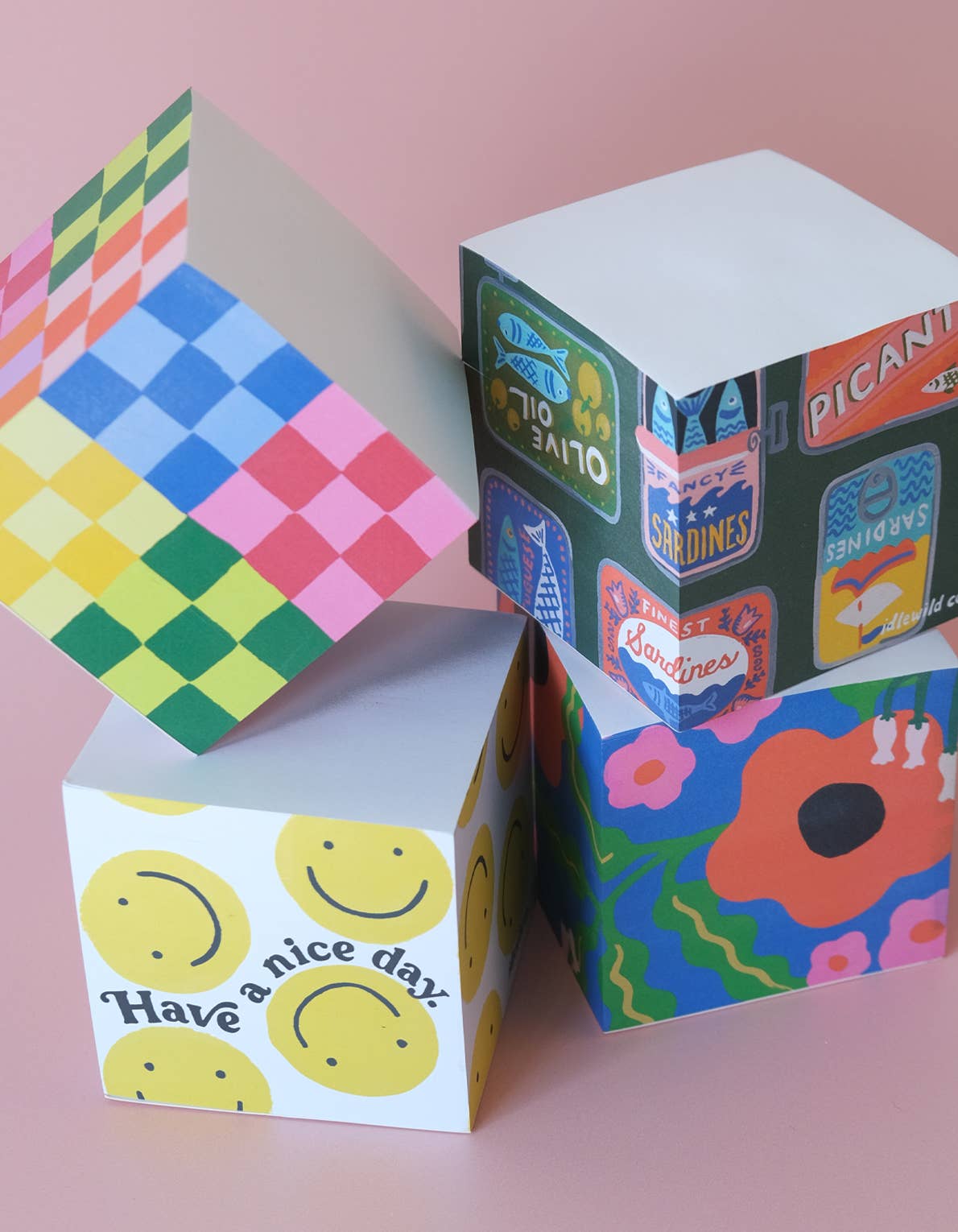 Tinned Fish Sticky Note Cube by Idlewild Co. at Confetti Gift and Party Tuscaloosa Alabama