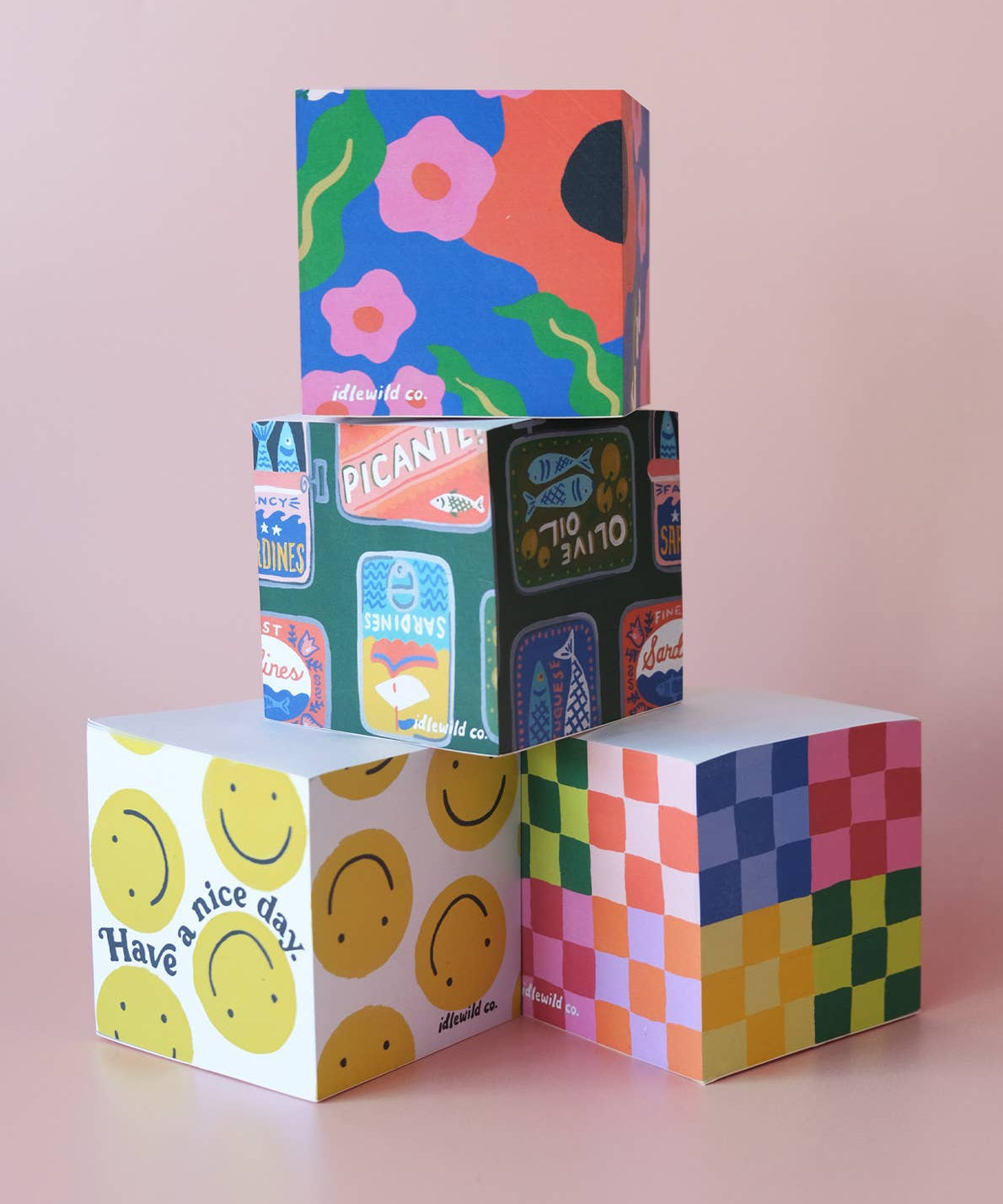Tinned Fish Sticky Note Cube by Idlewild Co. at Confetti Gift and Party Tuscaloosa Alabama