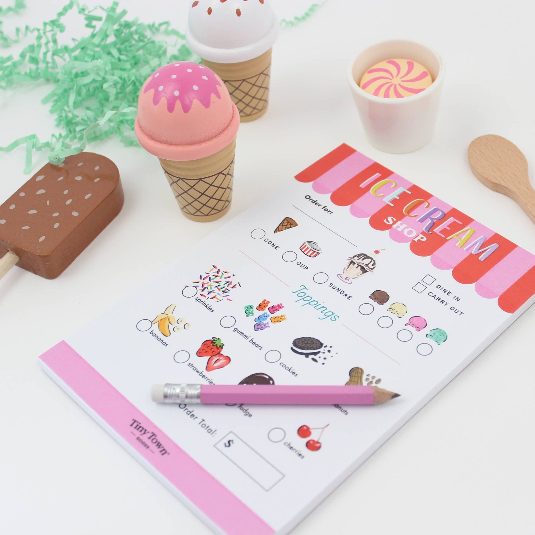 Tiny Town Ice Cream Shop Notepad by Inklings Paperie at Confetti Gift and Party Tuscaloosa Alabama