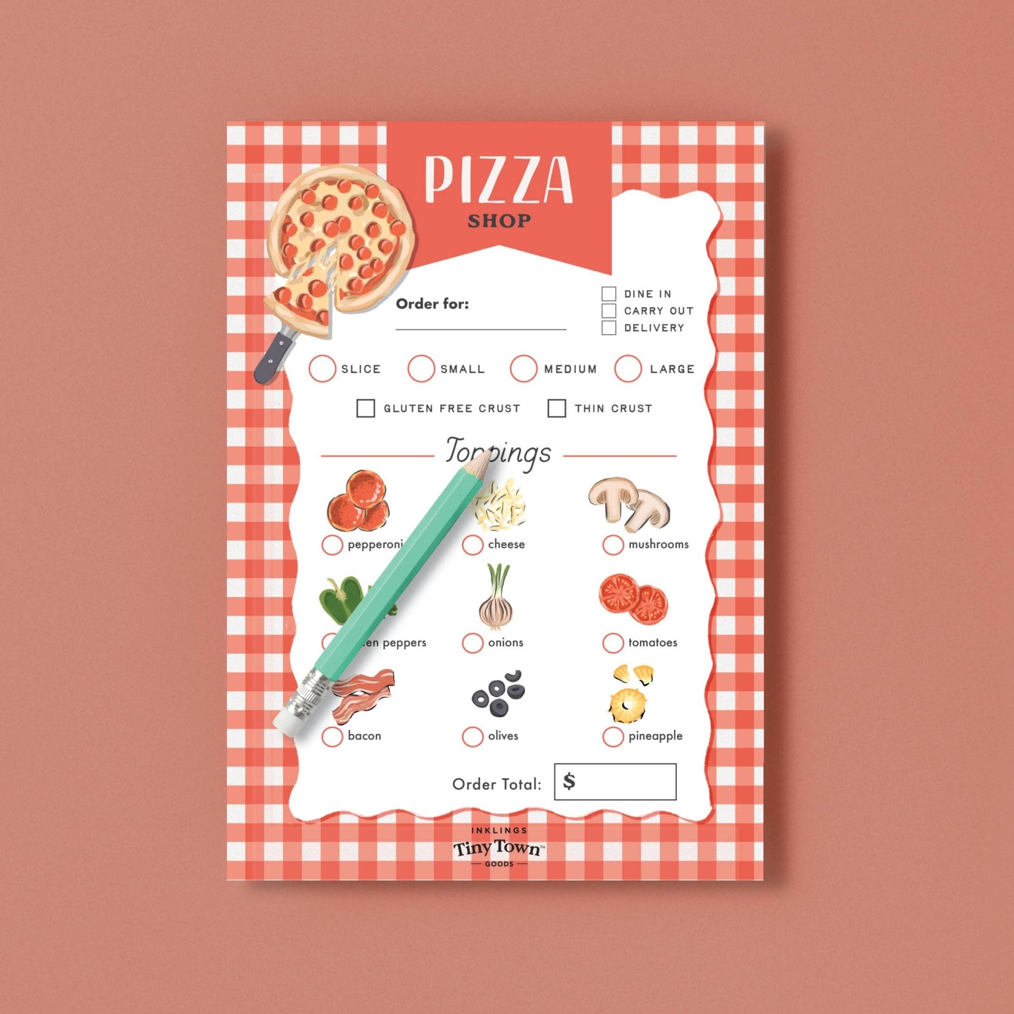 Tiny Town Pizza Shop Notepad by Inklings Paperie at Confetti Gift and Party Tuscaloosa Alabama