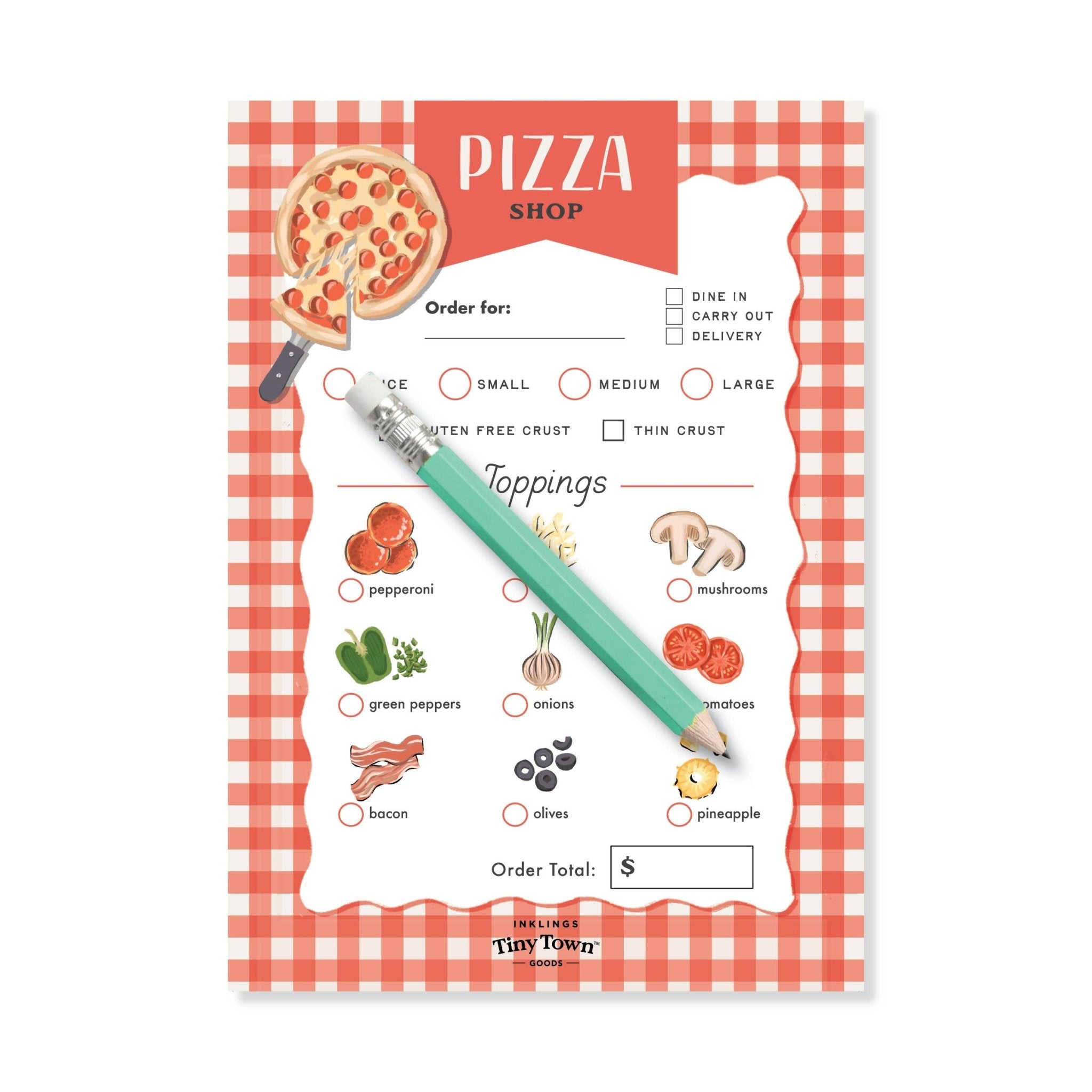 Tiny Town Pizza Shop Notepad by Inklings Paperie at Confetti Gift and Party Tuscaloosa Alabama