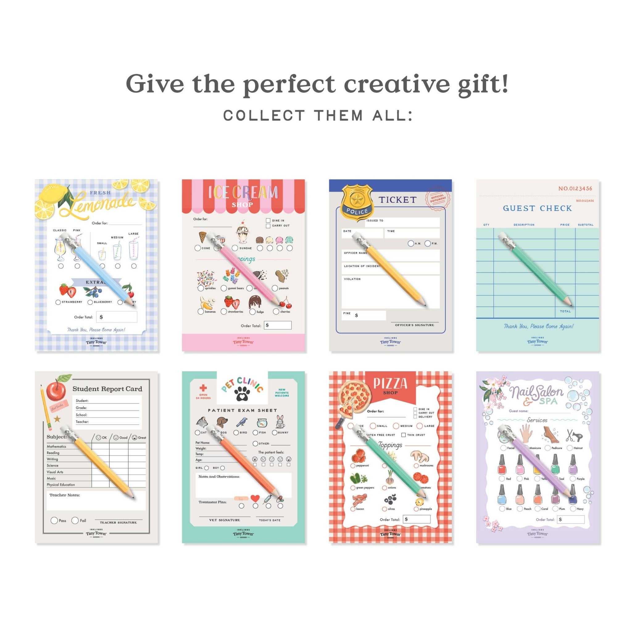 Tiny Town Pizza Shop Notepad by Inklings Paperie at Confetti Gift and Party Tuscaloosa Alabama