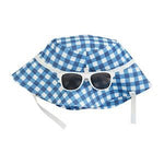 Toddler Oxford & Gingham Hat and Sunglasses Set by Mud Pie at Confetti Gift and Party Tuscaloosa Alabama
