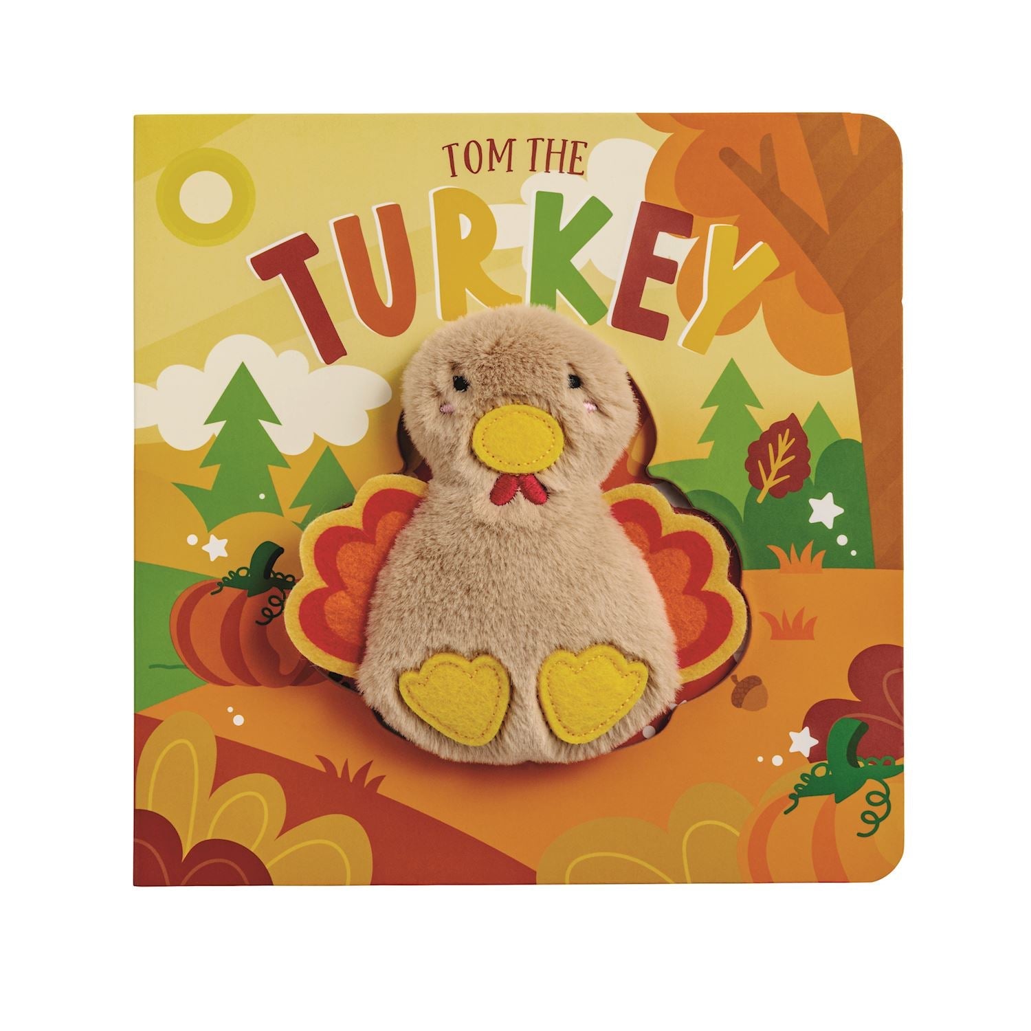 Tom the Turkey squeak-along plush Thanksgiving board book for toddlers