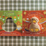 Tom the Turkey squeak-along plush Thanksgiving board book for toddlers
