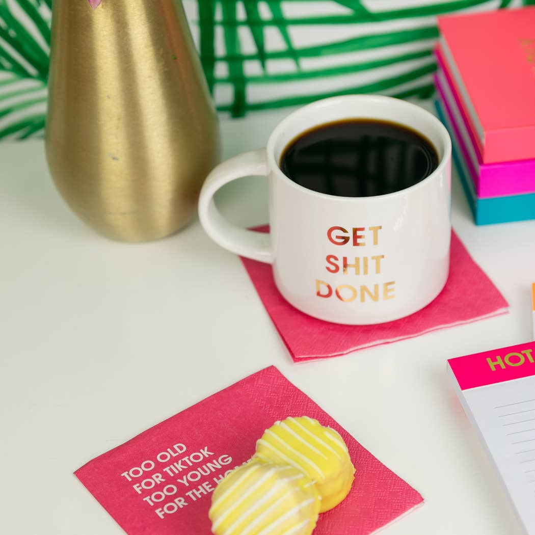 Too Old For TikTok - Colorful Cocktail Napkins by Chez Gagné at Confetti Gift and Party Tuscaloosa Alabama