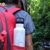 Tuscaloosa AL Map 21 oz Insulated Hydration Bottle - White by Well Told at Confetti Gift and Party