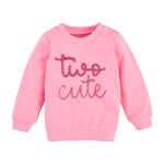 Two Cute Sweatshirt - 24M/2T by Mud Pie at Confetti Gift and Party Tuscaloosa Alabama
