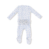 Romi Floral - 2 Way Zipper Ruffle Back Footie