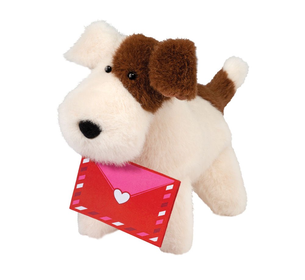Valentine Muzzle Dog with Card by Douglas Toys at Confetti Gift and Party Tuscaloosa Alabama