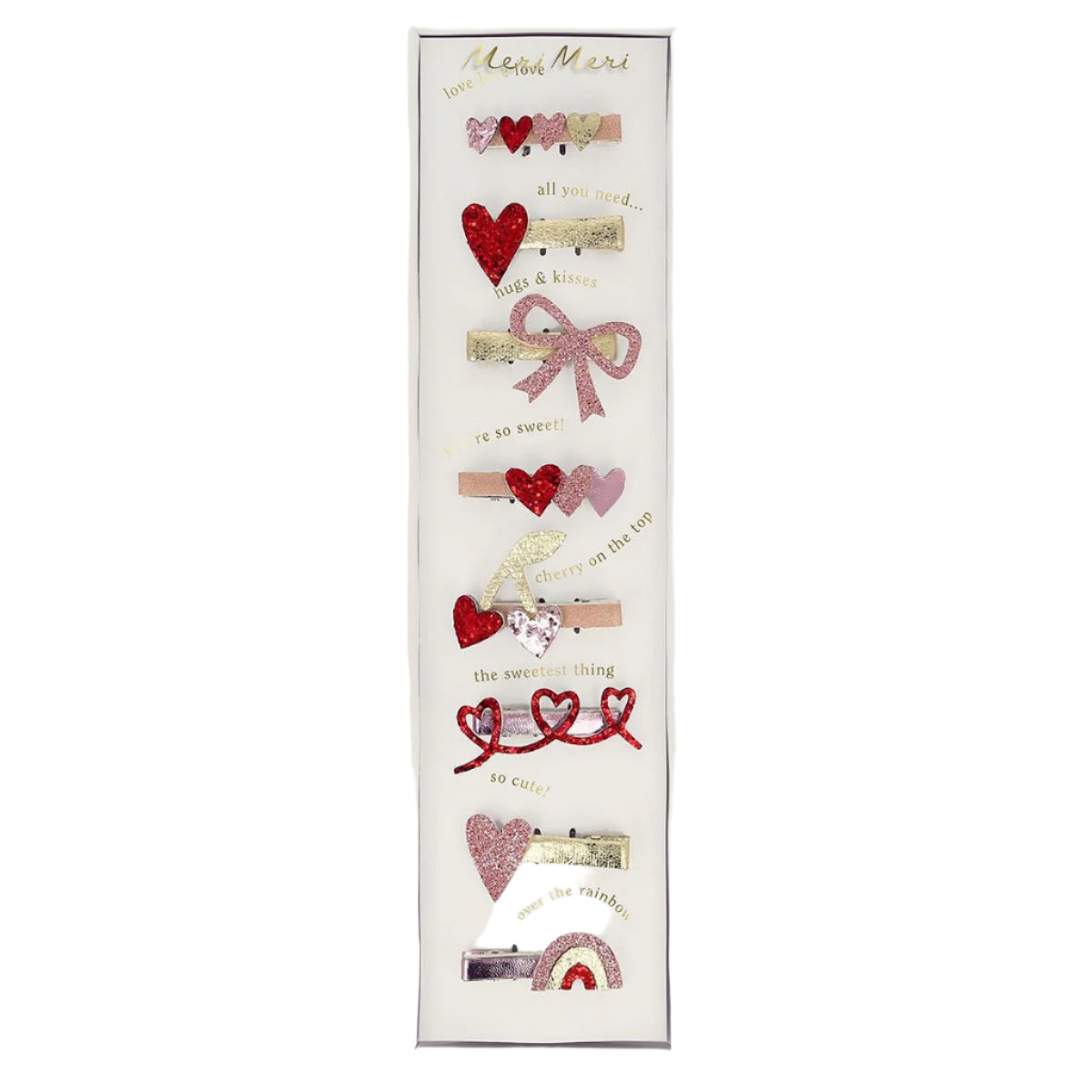 Valentine's Hair Clips by Meri Meri at Confetti Gift and Party Tuscaloosa Alabama
