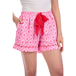 Valentine's Pajama Pink and Red Shorts by Mud Pie at Confetti Gift and Party Tuscaloosa Alabama