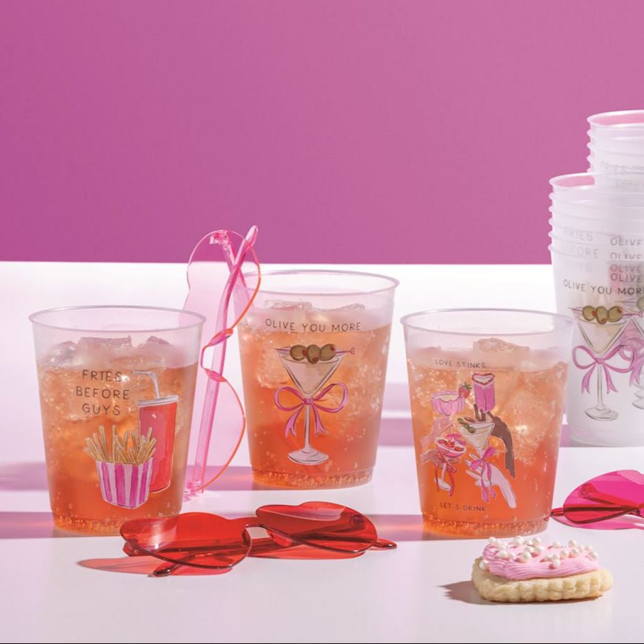 Valentine's Party Cups and Glasses set by Mud Pie at Confetti Gift and Party Tuscaloosa Alabama