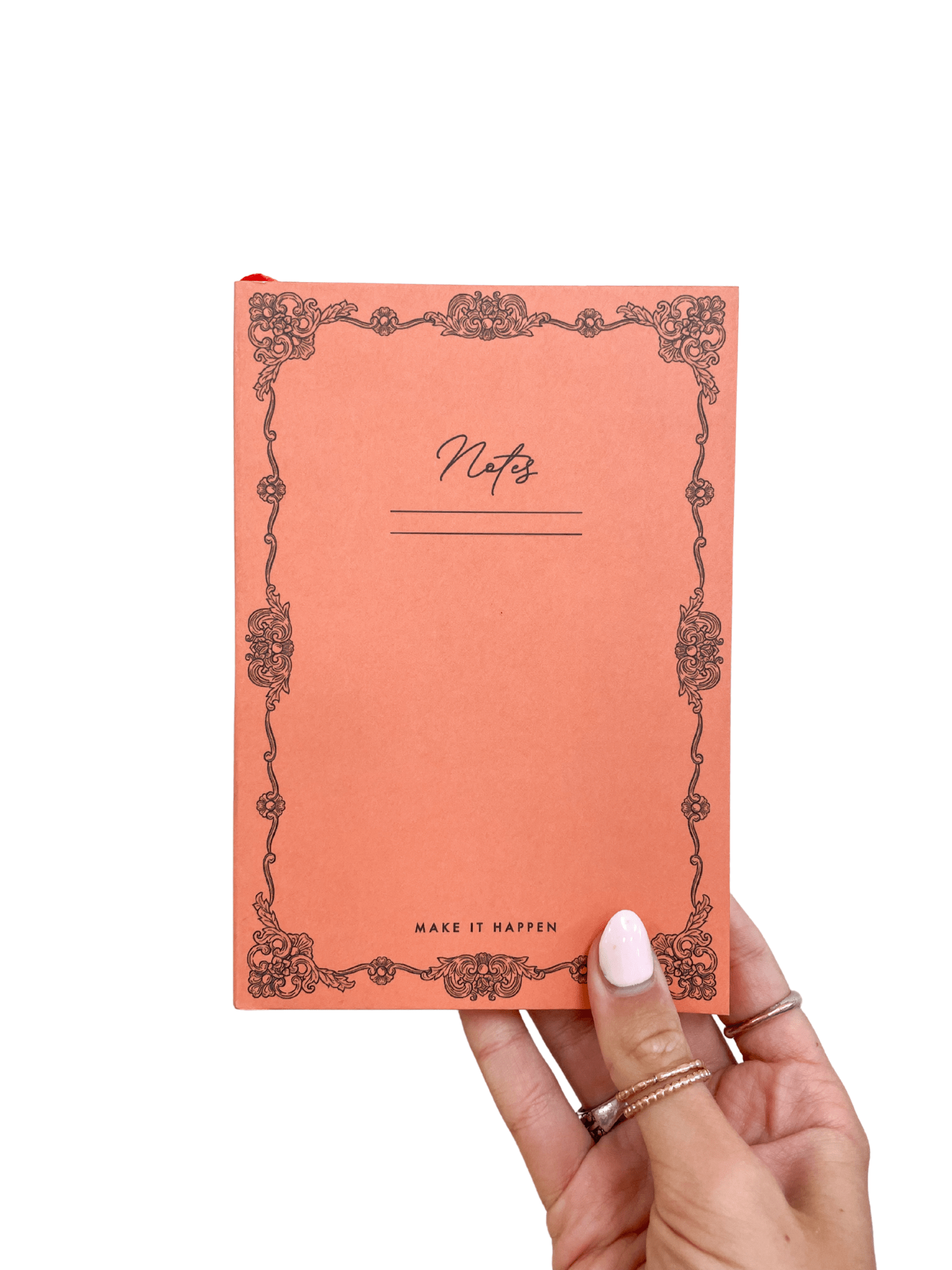 Vintage Borders Notebook - Coral by Punch Studio at Confetti Gift and Party Tuscaloosa Alabama