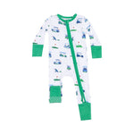 Vintage Golf Carts Blues 2 Way Zipper Romper by Angel Dear at Confetti Gift and Party Tuscaloosa Alabama