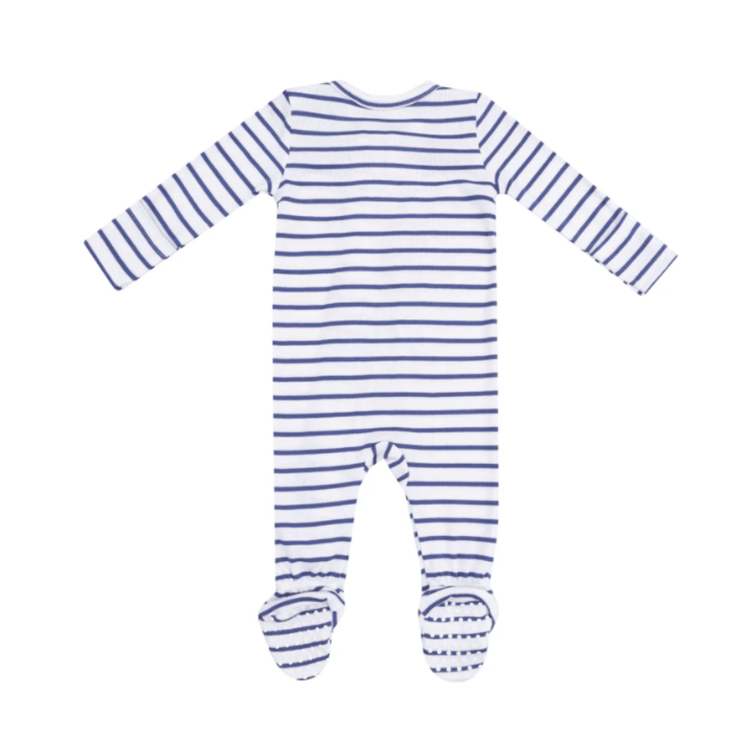 Vintage Navy Stripe 2 Way Zipper Footie by Angel Dear at Confetti Gift and Party Tuscaloosa Alabama