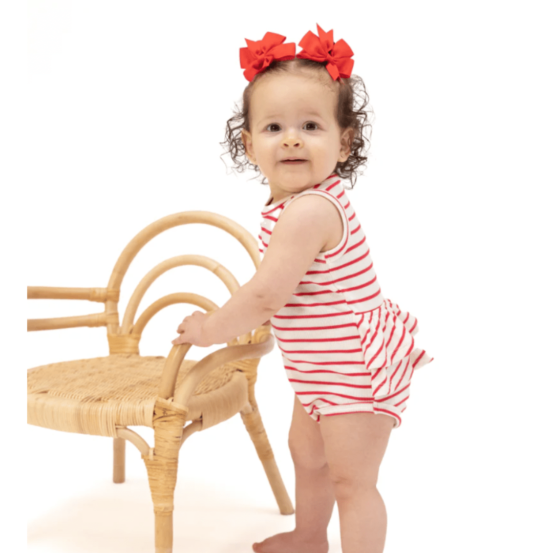 Vintage Red Stripe Ruffle Tank Bubble by Angel Dear at Confetti Gift and Party Tuscaloosa Alabama