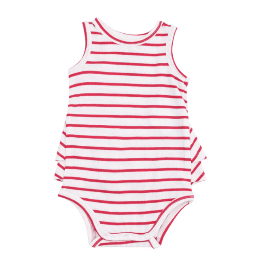 Vintage Red Stripe Ruffle Tank Bubble by Angel Dear at Confetti Gift and Party Tuscaloosa Alabama