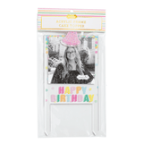“Happy Birthday” Acrylic Cake Topper Frame – Birthday Photo Keepsake