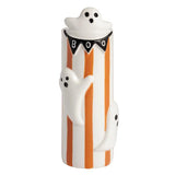 Ghost Orange Stripe Stem Vase