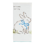 Welcome Spring Bunny Tea Towel by Mud Pie at Confetti Gift and Party Tuscaloosa Alabama