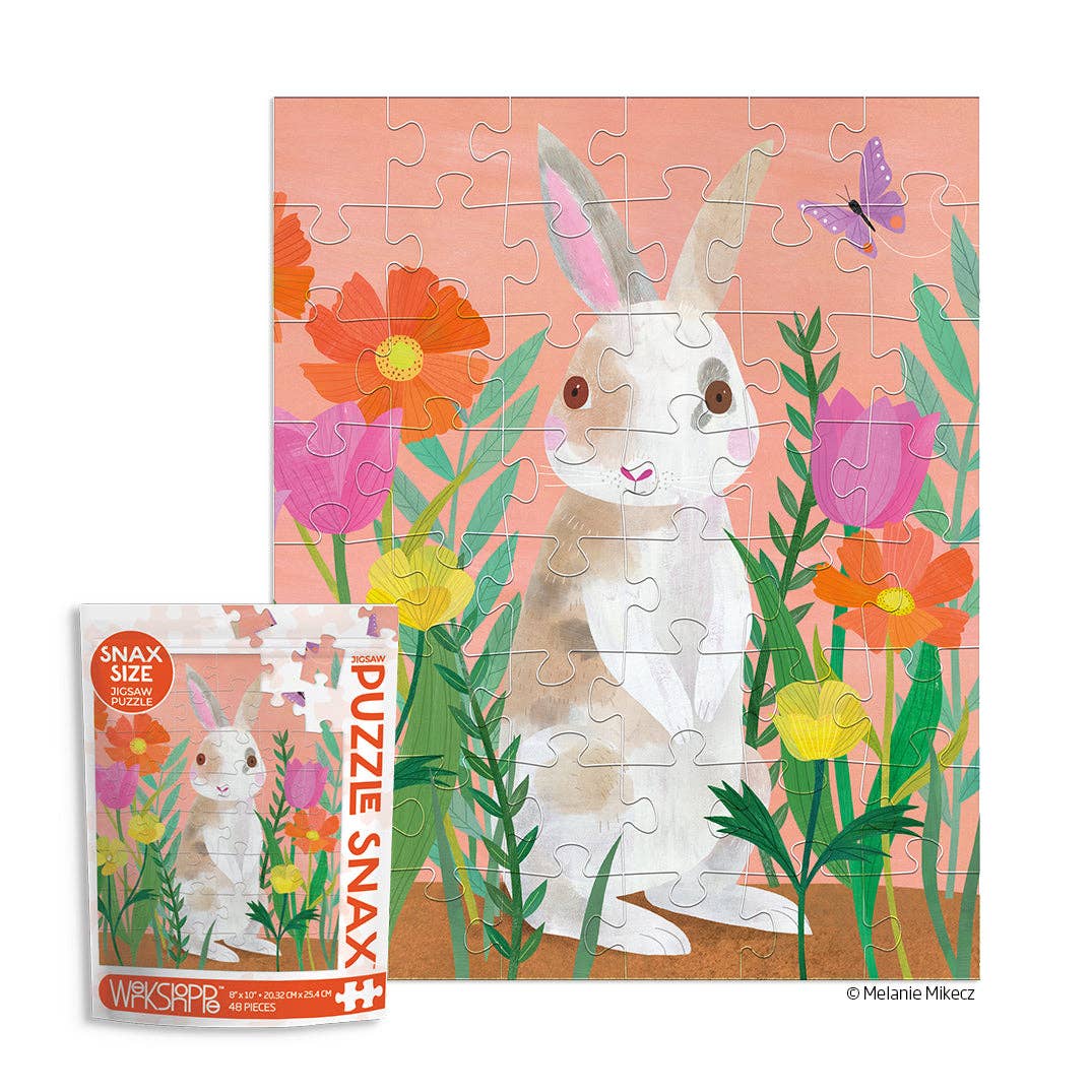 WerkShoppe - Bunny Patch 48 Puzzle Piece Snax by WerkShoppe at Confetti Gift and Party Tuscaloosa Alabama