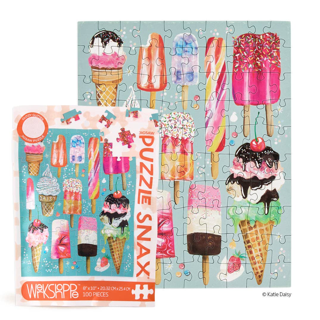 WerkShoppe - Ice Cream & Pops 100 Piece Puzzle Snax by WerkShoppe at Confetti Gift and Party Tuscaloosa Alabama