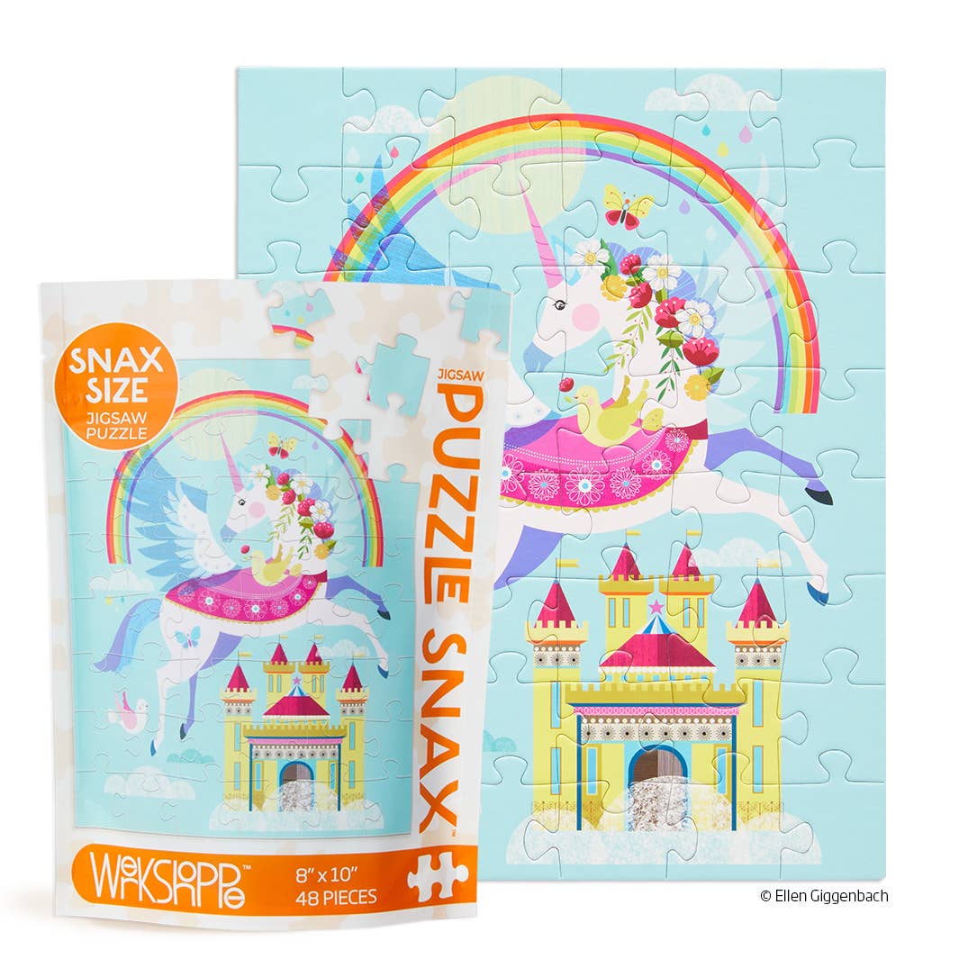 WerkShoppe - Rainbow Unicorn | 48 Piece Kids Puzzle Snax by WerkShoppe at Confetti Gift and Party Tuscaloosa Alabama