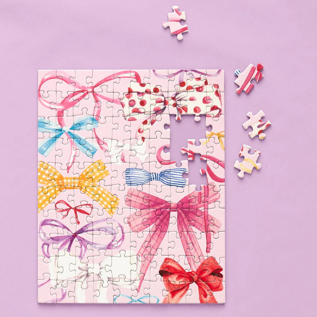 WerkShoppe - Ribbons & Bows 100 Piece Puzzle Snax by WerkShoppe at Confetti Gift and Party Tuscaloosa Alabama