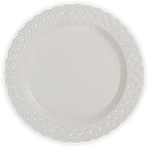 White Basketweave Paper Dinner Plates by Gatherings by Curated Paperie at Confetti Gift and Party Tuscaloosa Alabama